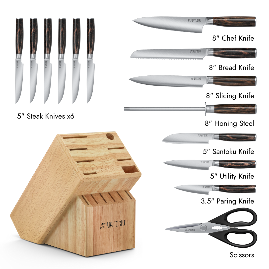 Professional Kitchen Knife Block Set