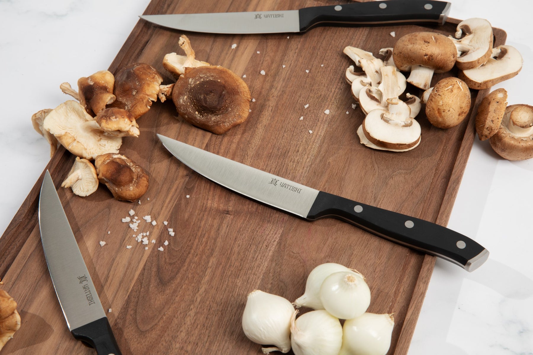 15-Piece Black Kitchen Knife Block Set