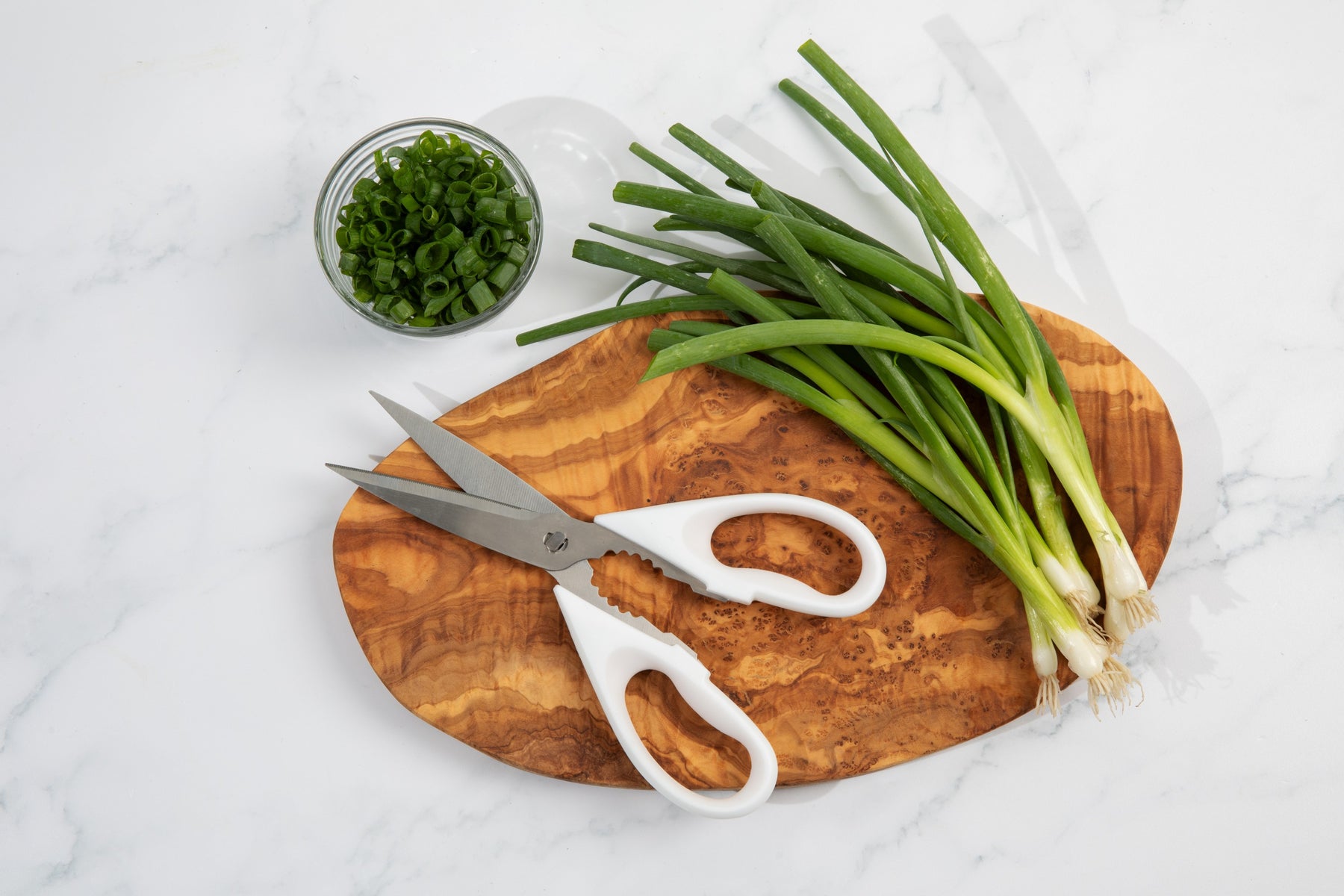 White Kitchen Knife Block Set