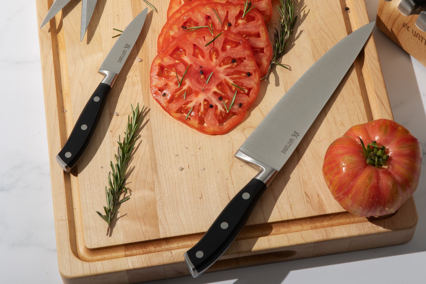 15-Piece Black Kitchen Knife Block Set