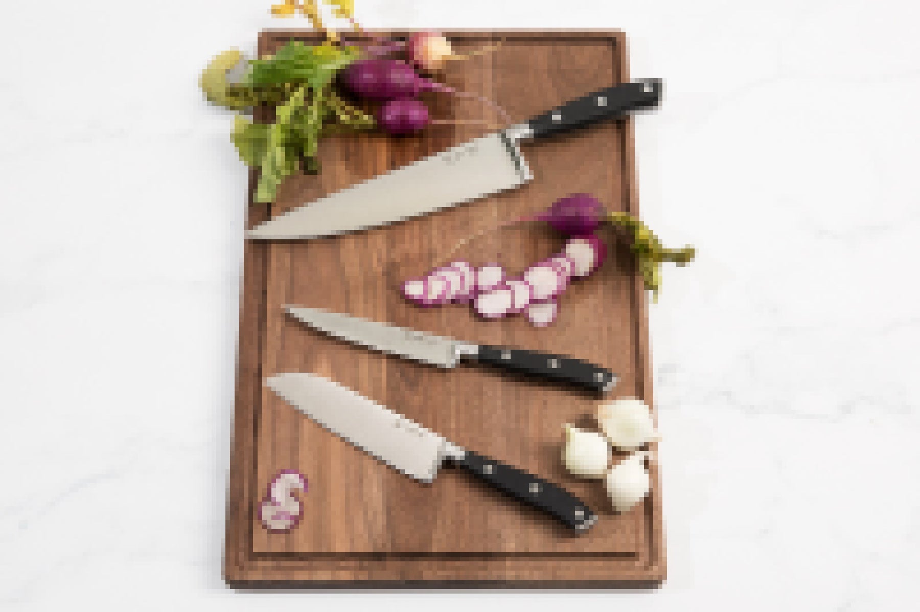 15-Piece Black Kitchen Knife Block Set