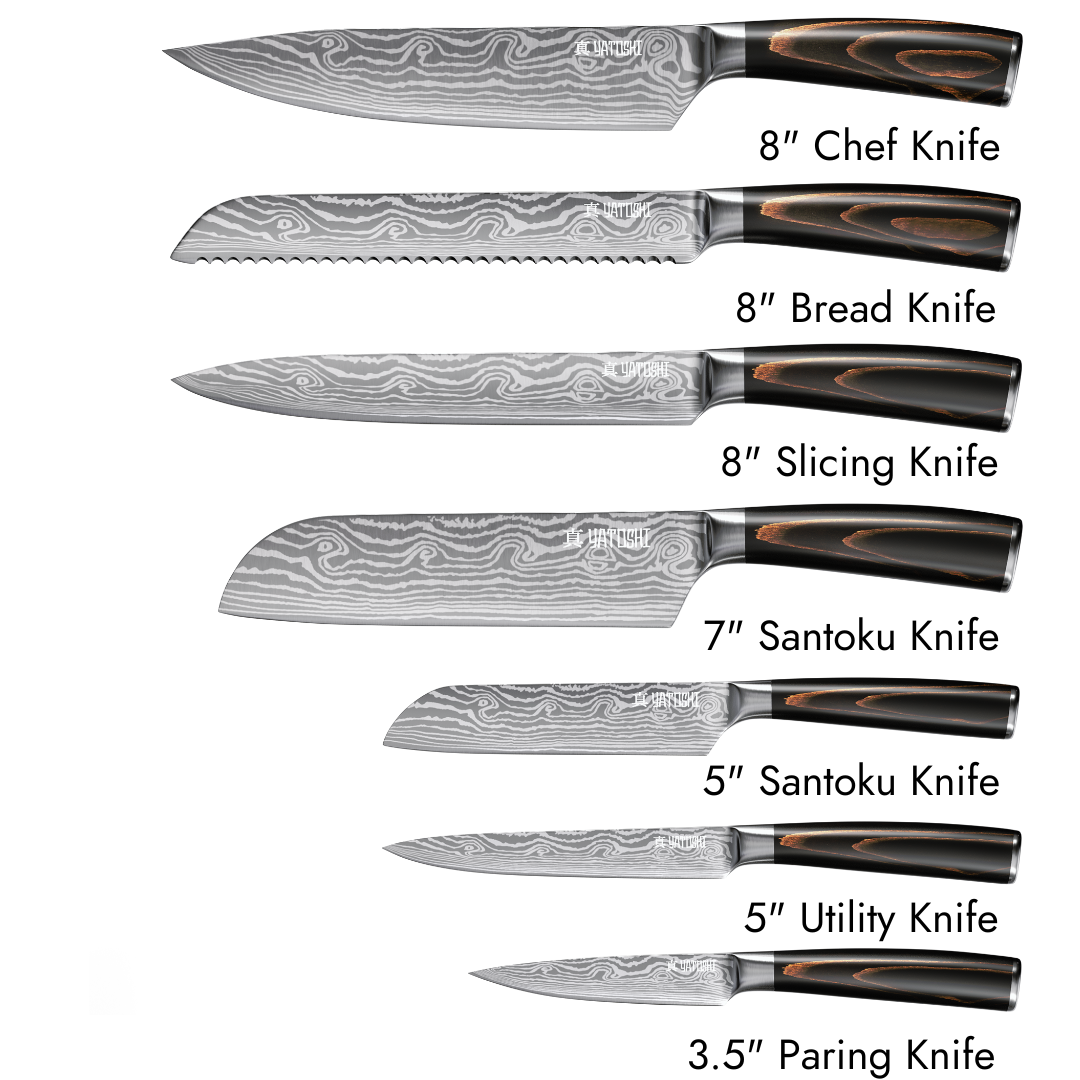 15-Piece Classic Kitchen Knife Block Set