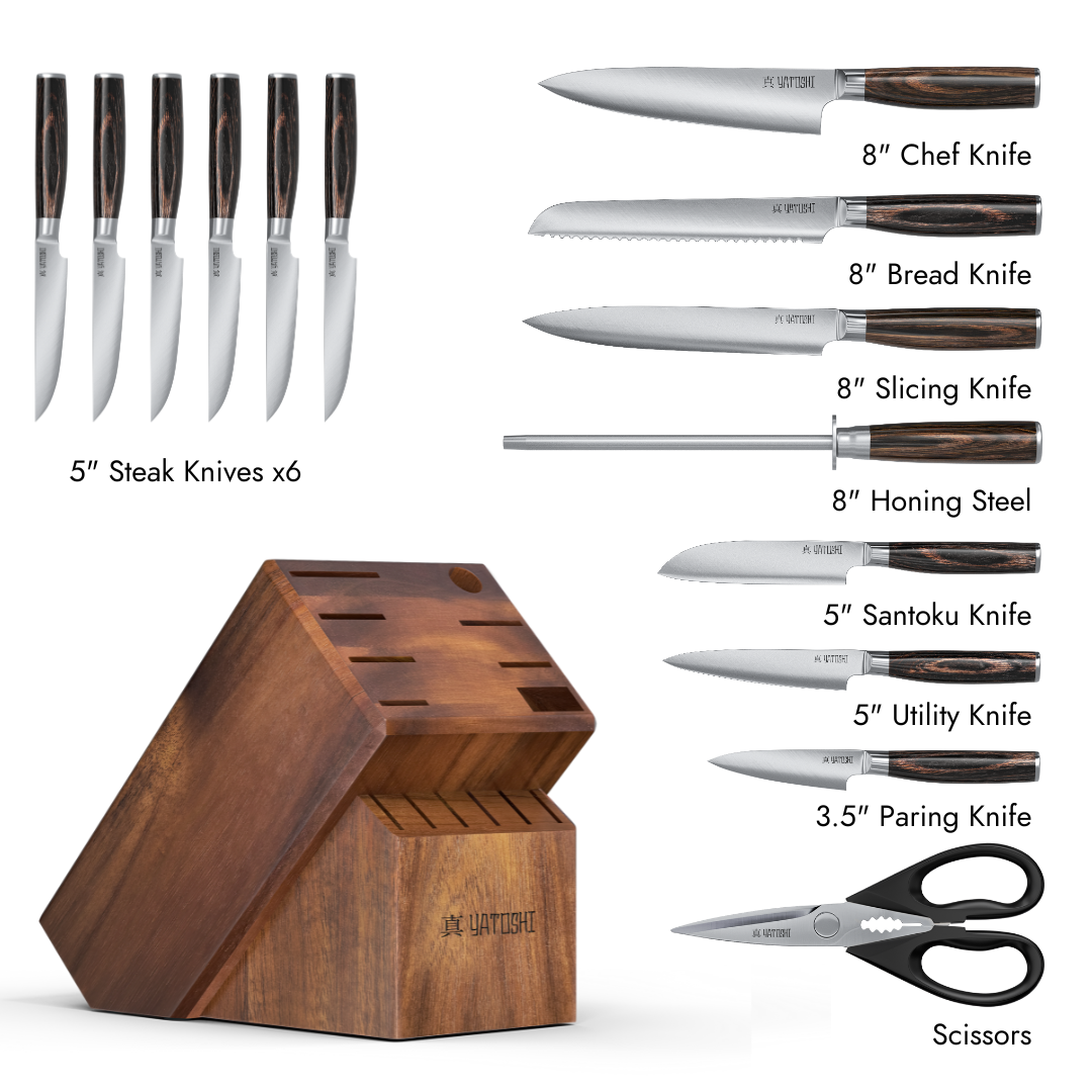 Professional Kitchen Knife Block Set