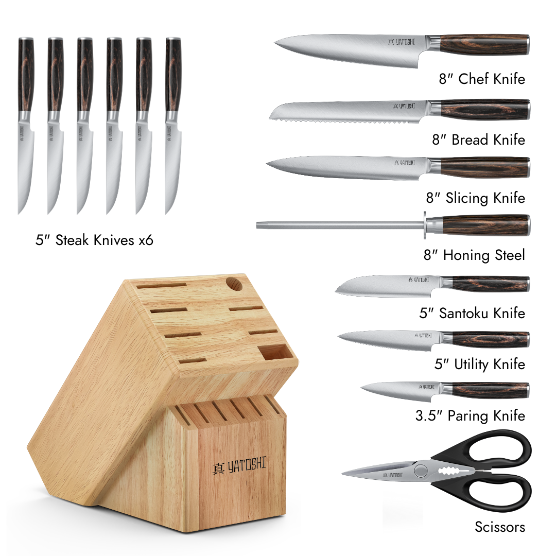 Professional Kitchen Knife Block Set