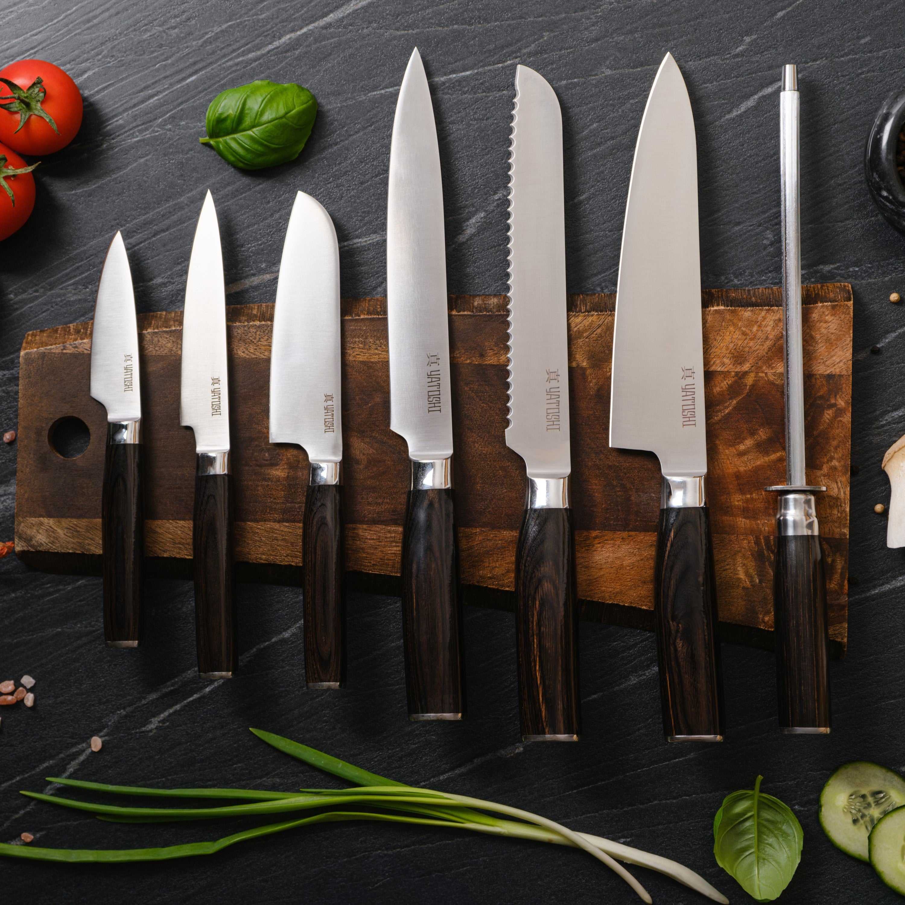 Knives from Dark Brown 15pc Set