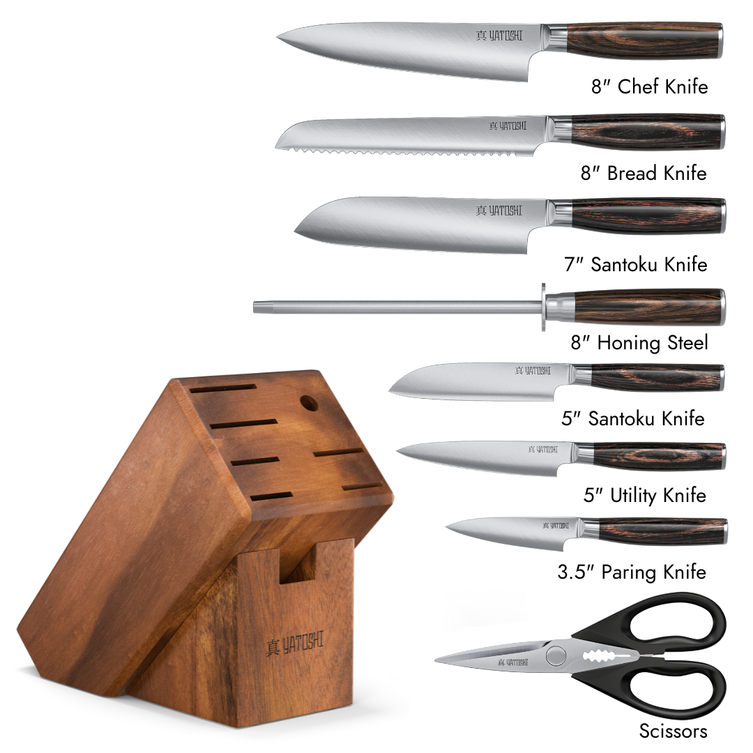 Professional Kitchen Knife Block Set