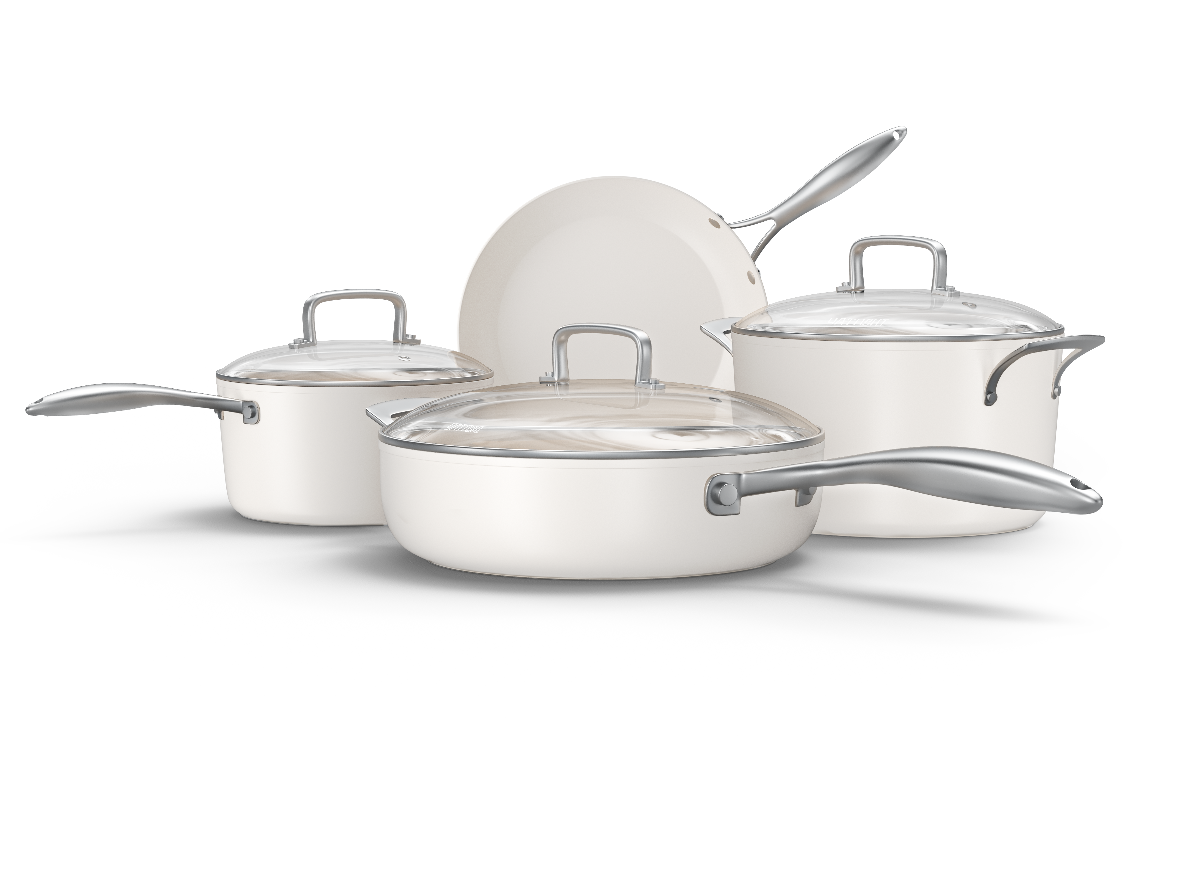Yatoshi Ceramic Cookware Set (7 Piece) - Non-Stick, PTFE & PFOA Free