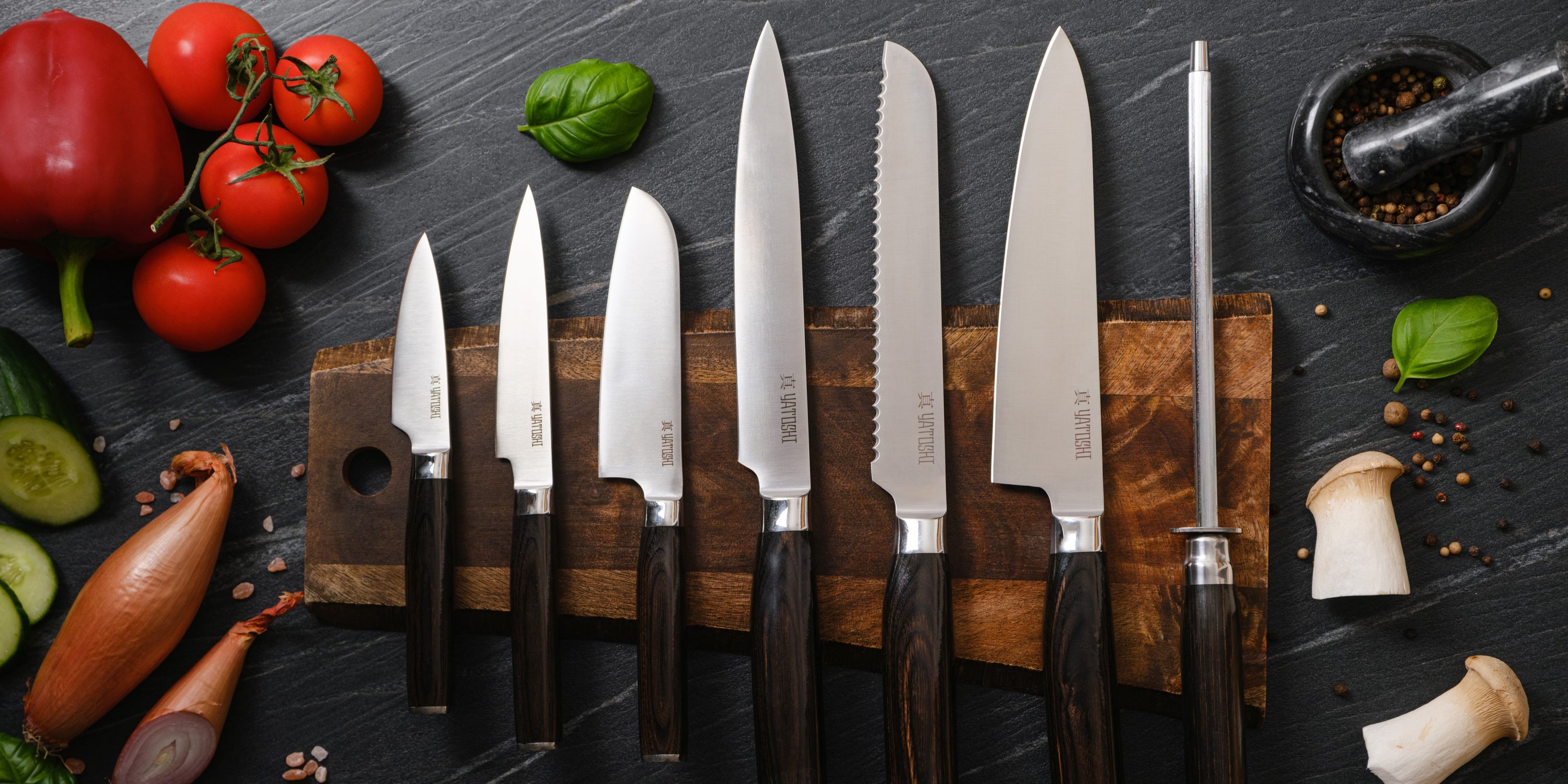 Knives from Dark Brown 15pc Set
