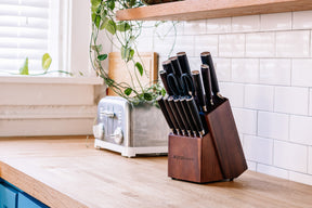 15-PIece Classic Kitchen Knife Block Set - No Laser