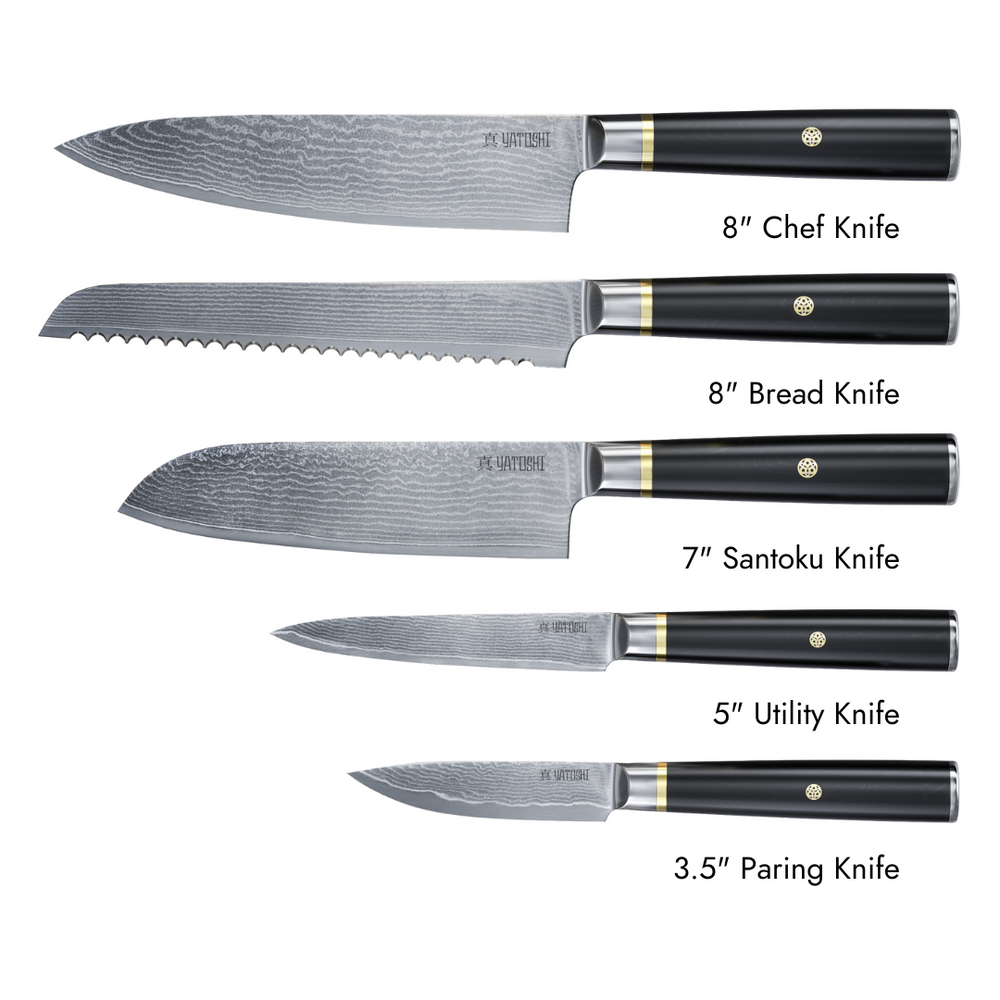 Kitchen Knife Block Set Damascus