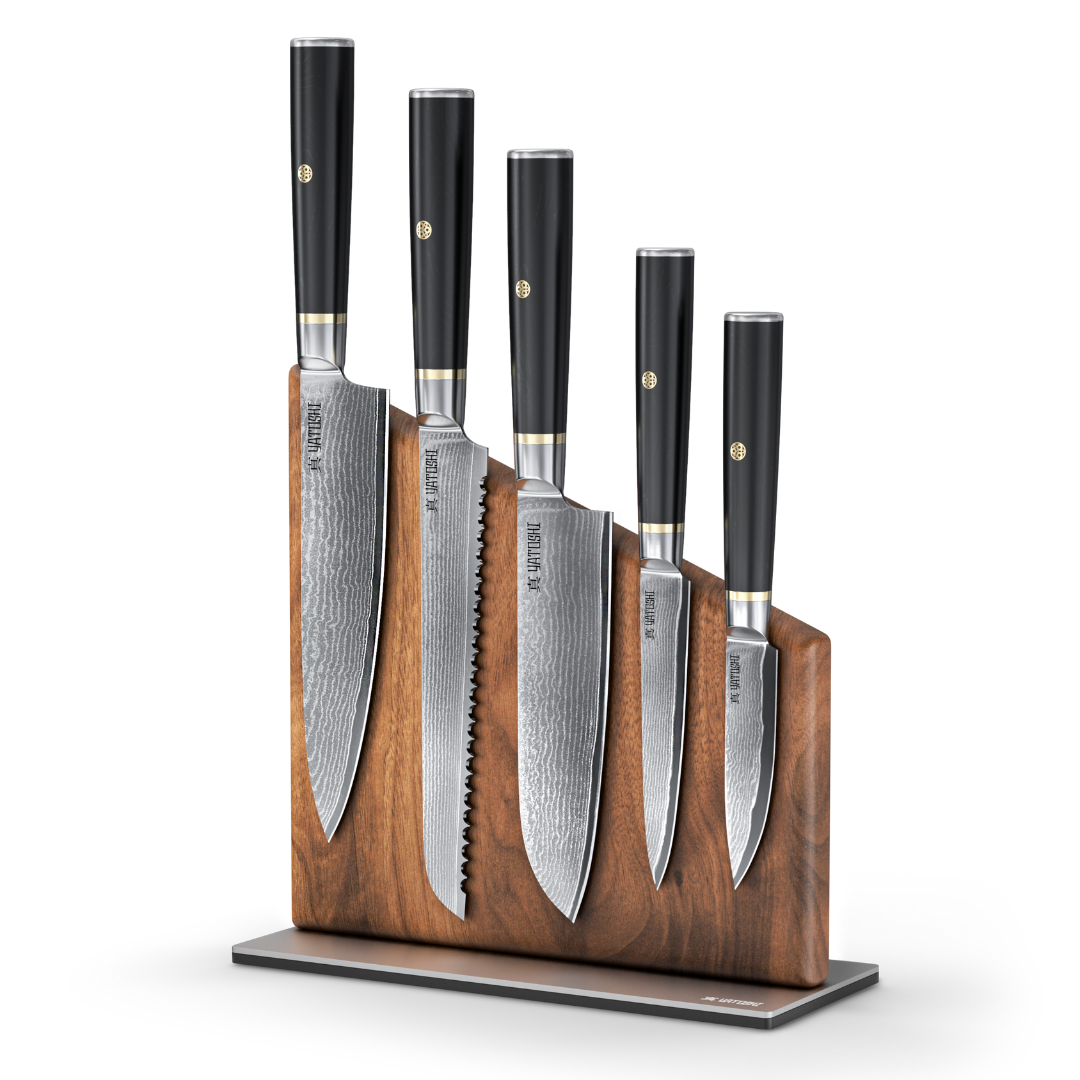 Magnetic Kitchen Knife Block Set