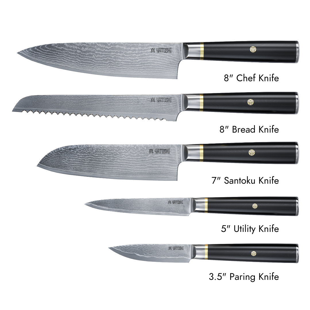 Magnetic Kitchen Knife Block Set