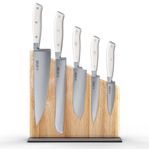Magnetic Kitchen Knife Block Set - White