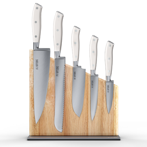 Magnetic Kitchen Knife Block Set - White
