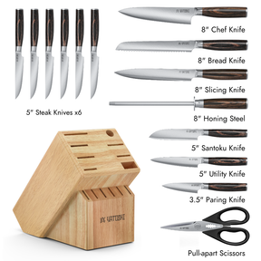 Professional Kitchen Knife Block Set