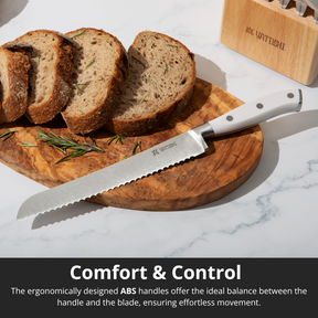 Magnetic Kitchen Knife Block Set - White