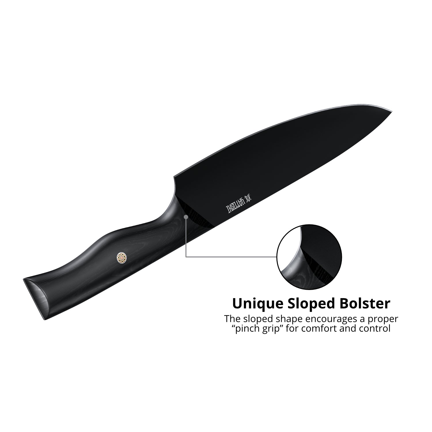 Yatoshi 7 Piece Knife Set - Onyx Black Titanium Nitride Coating- Ultra  Sharp High Carbon Stainless Steel - Black Pakkawood Ergonomic Handle -  Yahoo Shopping