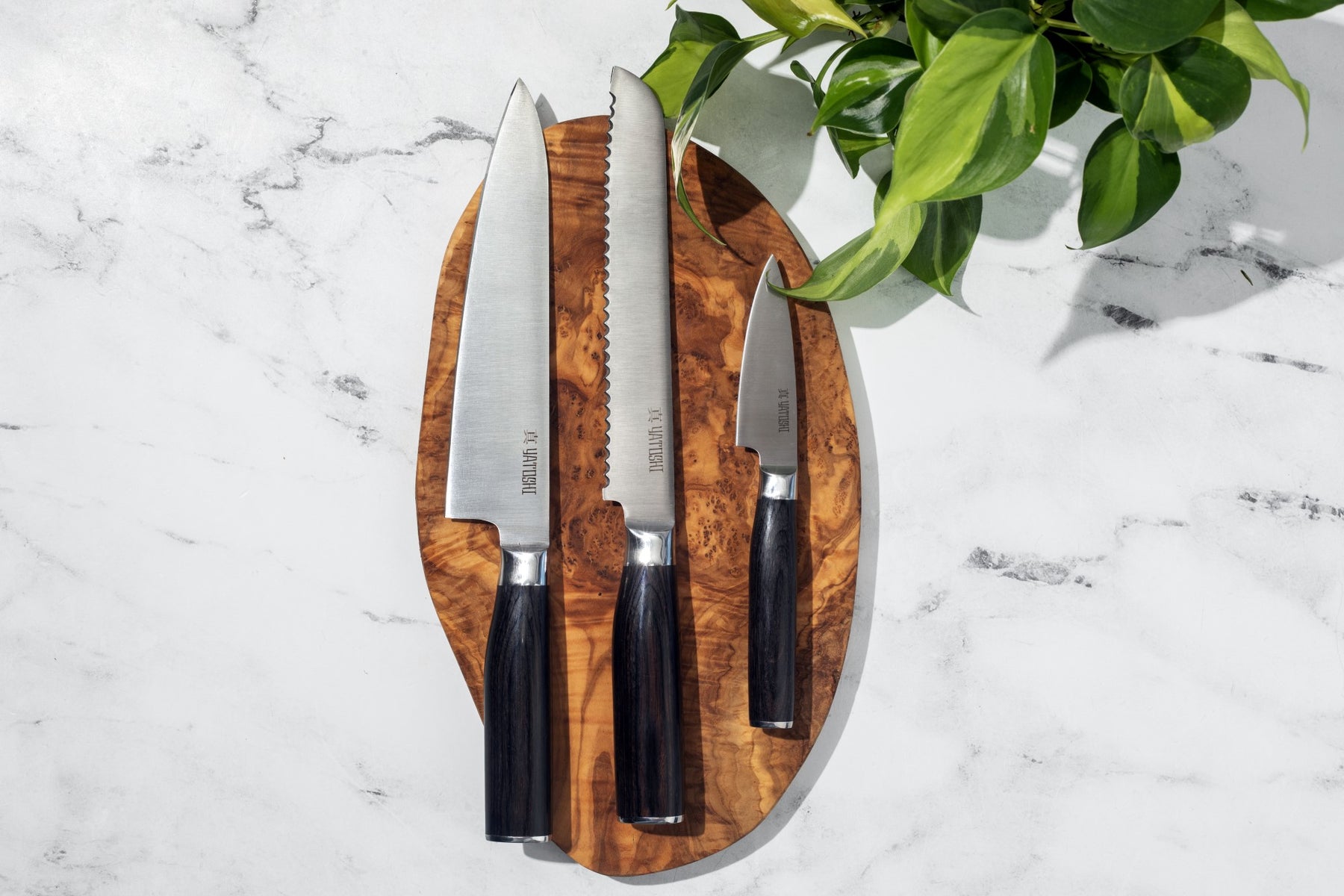 Yatoshi 15-Piece Kitchen Knife Block Set