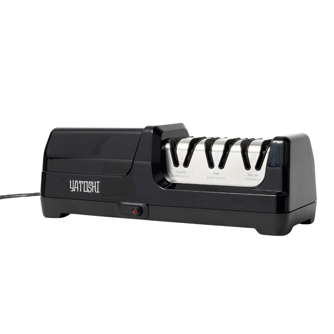 Professional Electric Knife Sharpener 3-Stage with Diamond Abrasives