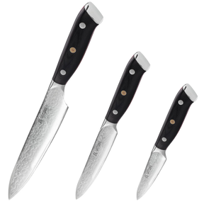 Yatoshi VG10 Damascus 3 Piece Knife Set