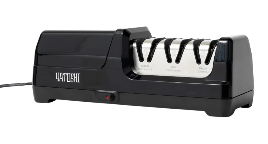 Professional Electric Knife Sharpener 3-Stage with Diamond Abrasives