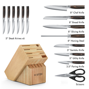 Professional Kitchen Knife Block Set