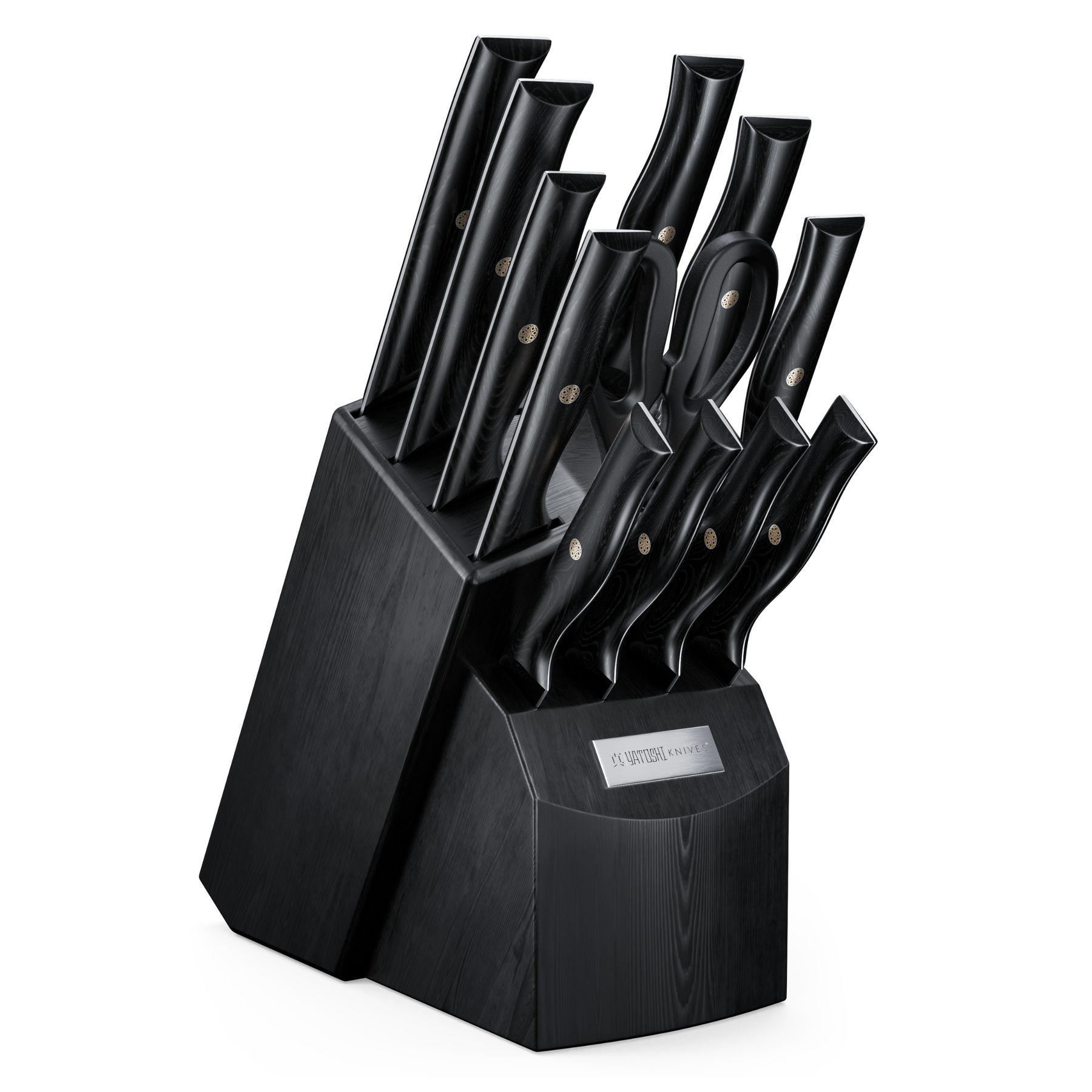 7-Piece Onyx Black Kitchen Knife Set w/ Titanium Coating