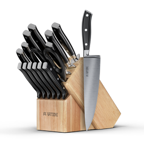 Yatoshi Black 15-Piece Kitchen Knife Block Set