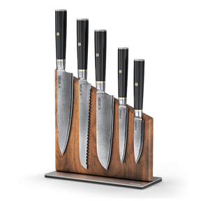 Magnetic Kitchen Knife Block Set - Damascus