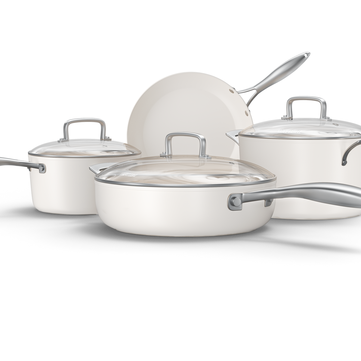 Yatoshi Ceramic Cookware Set (7 Piece) - Non-Stick, PTFE & PFOA Free