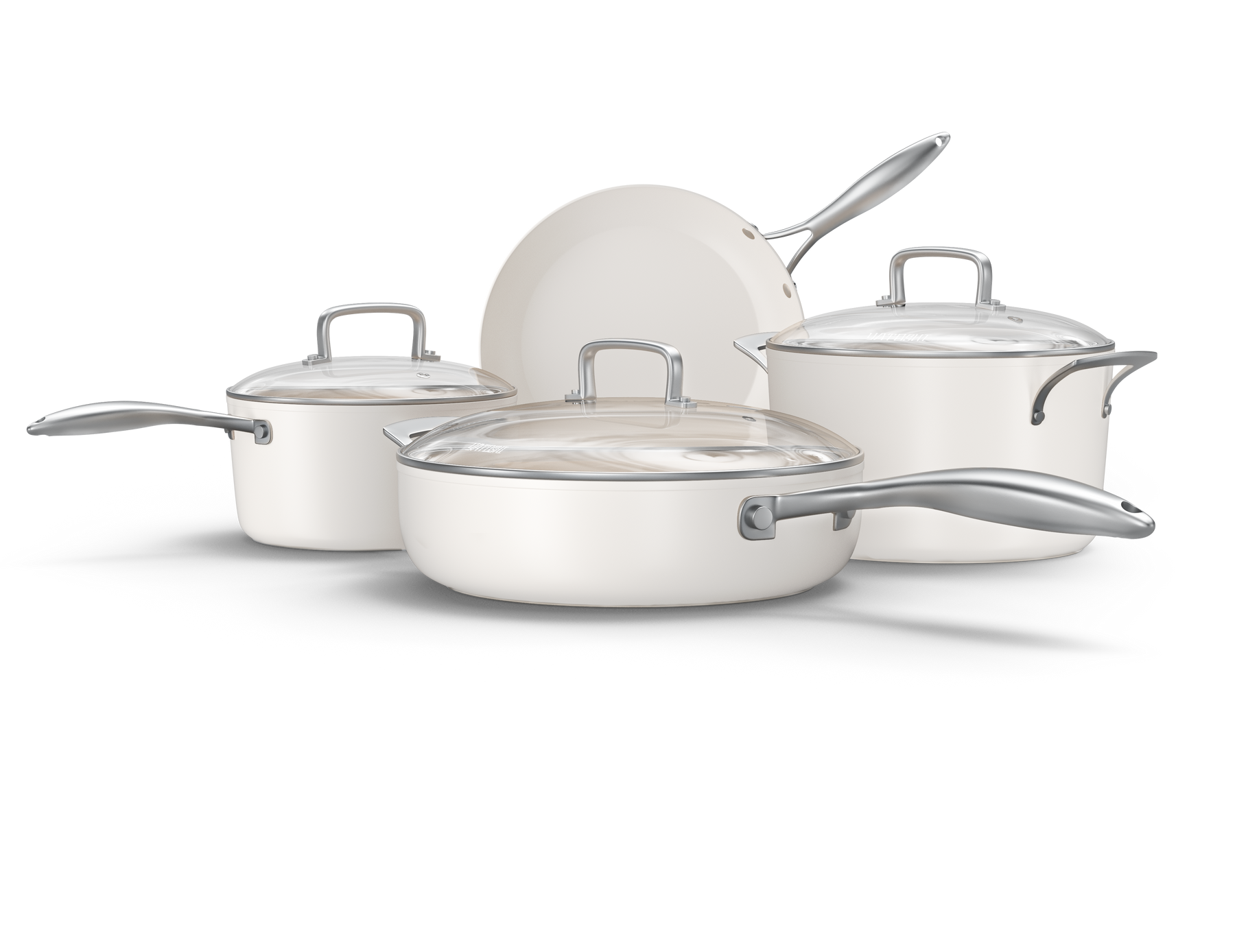 Yatoshi Ceramic Cookware Set (7 Piece) - Non-Stick, PTFE & PFOA Free