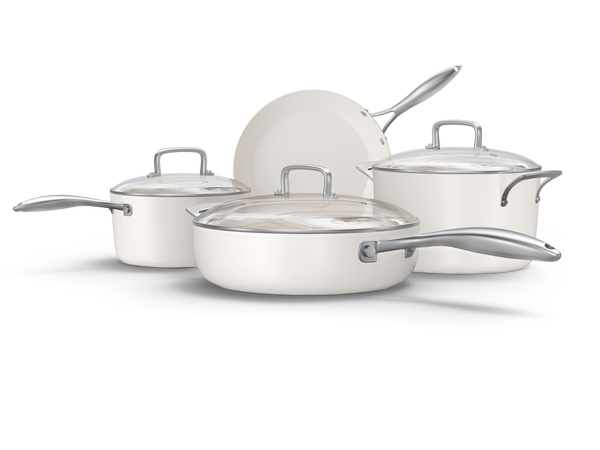 Yatoshi Ceramic Cookware Set (7 Piece) - Non-Stick, PTFE & PFOA Free
