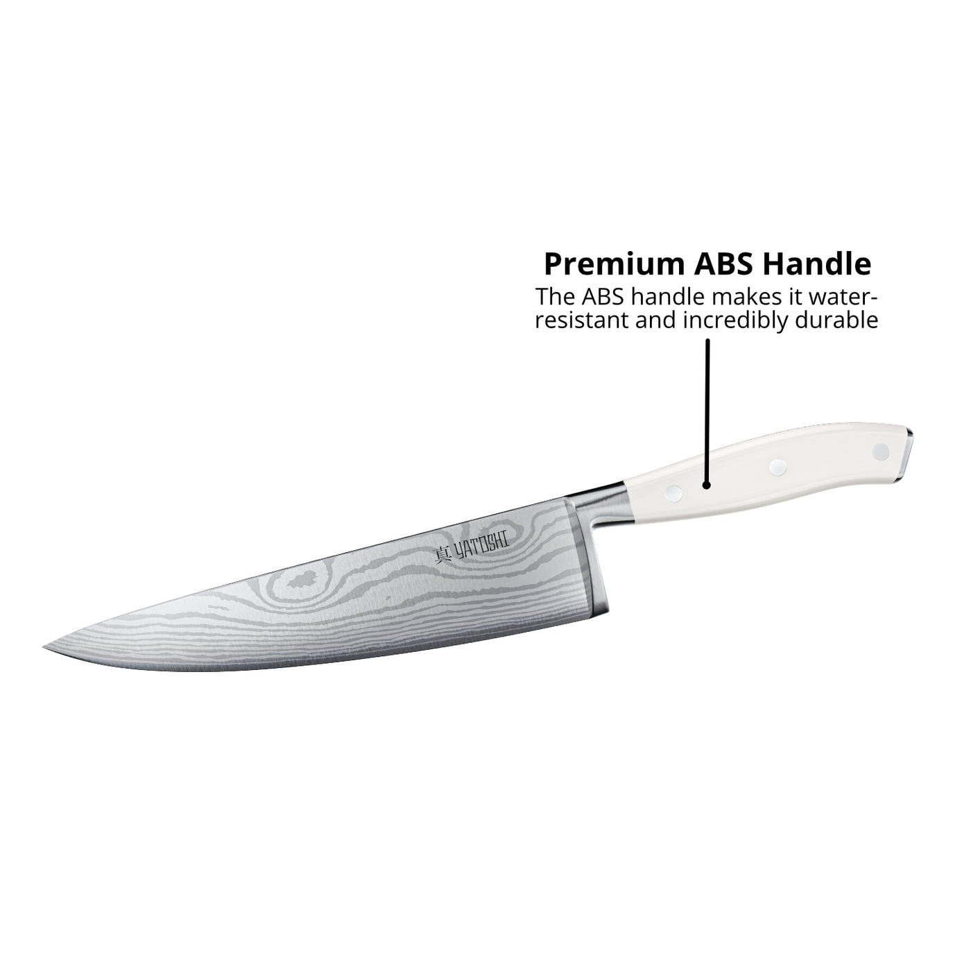 Yatoshi 7 Piece White Knife Set - Pro Kitchen Knife Set Ultra Sharp High  Carbon Stainless Steel with Ergonomic Handle
