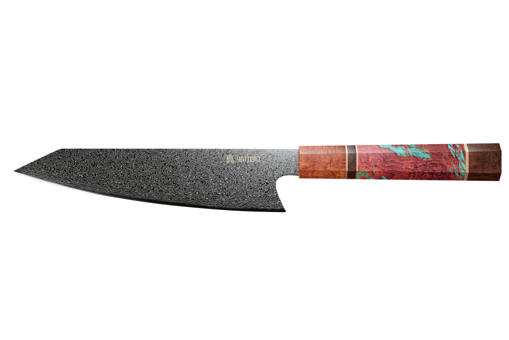 Kiritsuke Damascus Knife Multicolor Handle